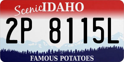 ID license plate 2P8115L