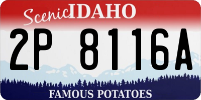 ID license plate 2P8116A