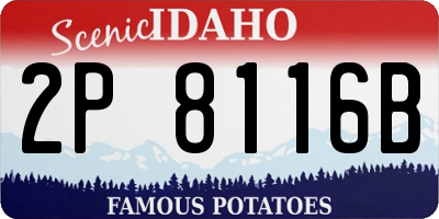 ID license plate 2P8116B
