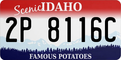 ID license plate 2P8116C