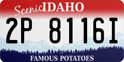 ID license plate 2P8116I