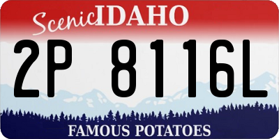 ID license plate 2P8116L