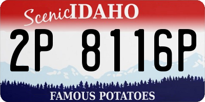 ID license plate 2P8116P