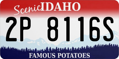 ID license plate 2P8116S