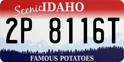 ID license plate 2P8116T