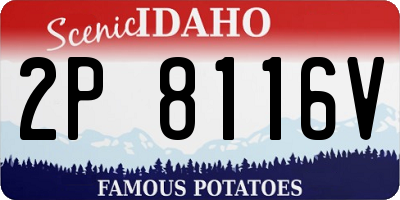 ID license plate 2P8116V