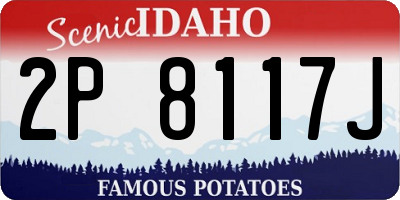 ID license plate 2P8117J