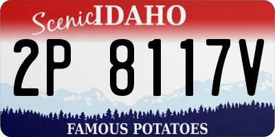 ID license plate 2P8117V