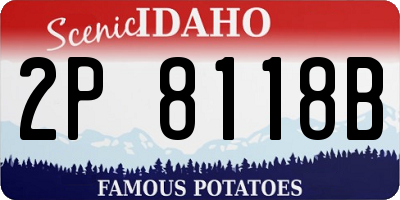 ID license plate 2P8118B