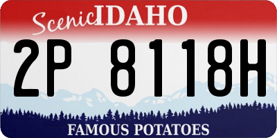 ID license plate 2P8118H