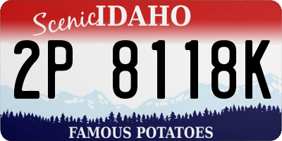 ID license plate 2P8118K