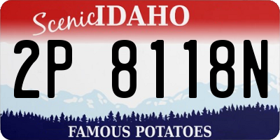 ID license plate 2P8118N