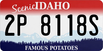 ID license plate 2P8118S