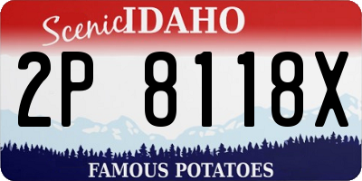 ID license plate 2P8118X