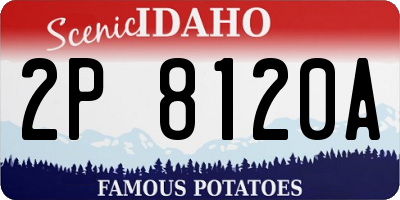 ID license plate 2P8120A