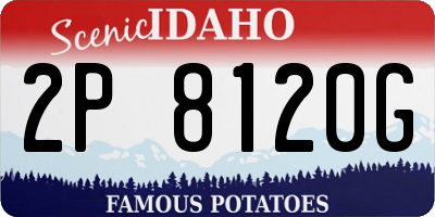 ID license plate 2P8120G