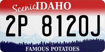 ID license plate 2P8120J