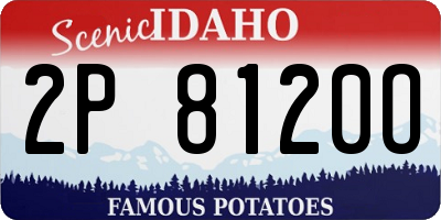 ID license plate 2P8120O