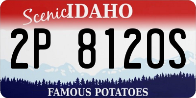 ID license plate 2P8120S