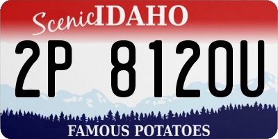 ID license plate 2P8120U