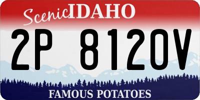 ID license plate 2P8120V