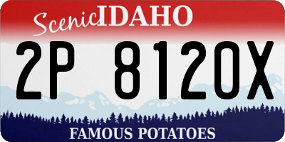 ID license plate 2P8120X