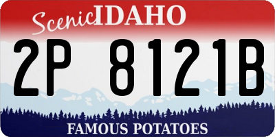 ID license plate 2P8121B