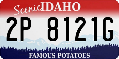 ID license plate 2P8121G