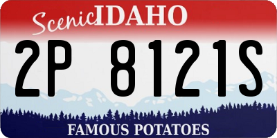 ID license plate 2P8121S