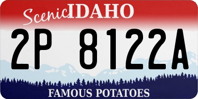 ID license plate 2P8122A