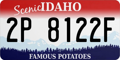 ID license plate 2P8122F