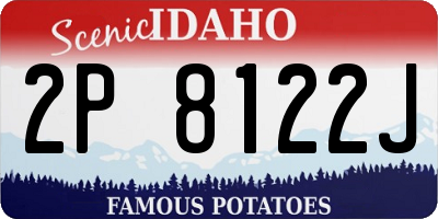 ID license plate 2P8122J