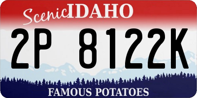 ID license plate 2P8122K