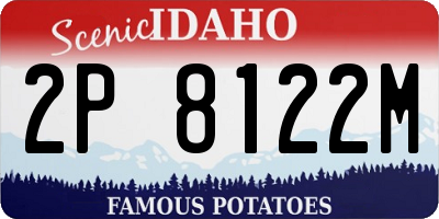 ID license plate 2P8122M
