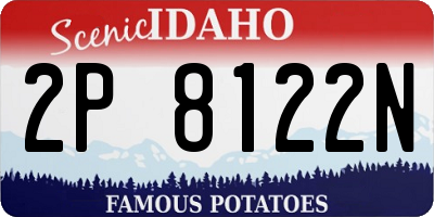 ID license plate 2P8122N