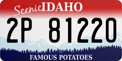 ID license plate 2P8122O