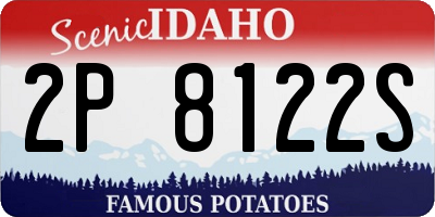 ID license plate 2P8122S