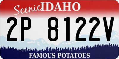 ID license plate 2P8122V