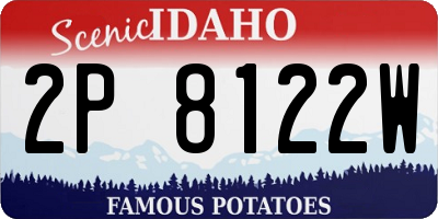 ID license plate 2P8122W
