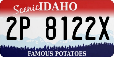 ID license plate 2P8122X