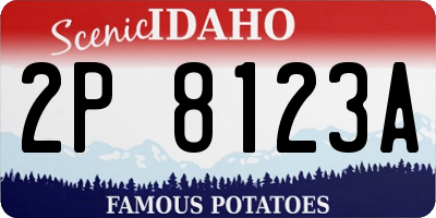 ID license plate 2P8123A