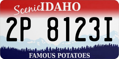 ID license plate 2P8123I
