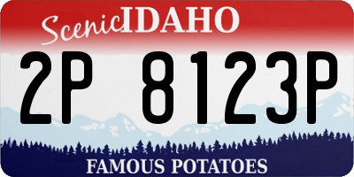 ID license plate 2P8123P