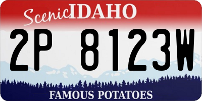 ID license plate 2P8123W