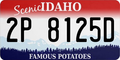 ID license plate 2P8125D