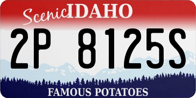 ID license plate 2P8125S