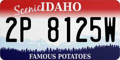 ID license plate 2P8125W