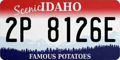ID license plate 2P8126E
