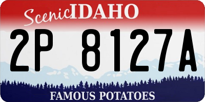 ID license plate 2P8127A
