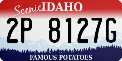 ID license plate 2P8127G